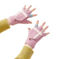 Dámske/detské zimné rukavice na telefón - ružové