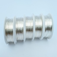 Postriebrený medený drôt na ručné práce, 0,4 mm, 100 m