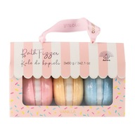 AURORA Set Šumivé bomby do kúpeľa Makrónky 3 x 60 g Mango & Hruška AURORA Set Šumivé bomby do kúpeľa Makrónky 3 x 60 g Mango & Hruška