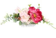 Sasankový hrebeň do vlasov FUCHSIA dekorácia svadobných kvetov