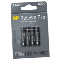 NOVÁ GENERÁCIA AAA / R03 GP ReCyko x4 batérie NOVÁ GENERÁCIA AAA / R03 GP ReCyko x4 batérie