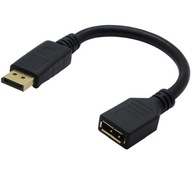DisplayPort DP M/F UHD 4K predlžovací kábel 0,3M DisplayPort DP M/F UHD 4K predlžovací kábel 0,3M