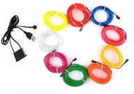 1M OPTICAL EL WIRE LED PÚSOK AMBIENT USB