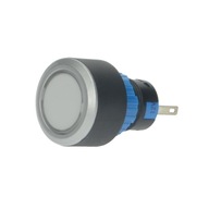 LED indikátor 12V AC / DC, biela, fi22, IP65