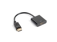 Lanberg AD-0009-BK Adaptérový kábel DisplayPort (M)->HDMI (F), čierny