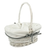Biely prútený košík 27 cm, veľkonočný darček Biely prútený košík 27 cm, veľkonočný darček