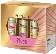 Vianočná sada Perfecta 24K zlato & ružový peeling + mlieko + tonikum Vianočná sada Perfecta 24K zlato & ružový peeling + mlieko + tonikum