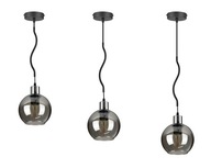 Sklenená závesná lampa Luster SPLINE Chrome Sphere Sklenená závesná lampa Luster SPLINE Chrome Sphere