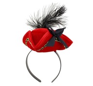 Mušketierska čelenka s červeným klobúkovým pierkom