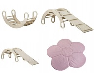 Montessori rocker SLIDE / wall rocker + kvetinová podložka 3 ks set Montessori rocker SLIDE / wall rocker + kvetinová podložka 3 ks set