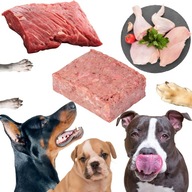 Mrazené mäsové krmivo pre psov hovädzie a hydinové mäso BARF 10kg Mrazené mäsové krmivo pre psov hovädzie a hydinové mäso BARF 10kg