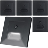4xLED OSVETLENIE SCHODISKA DUSK SENZOR POHYBU ČIERNY NEUTRÁL 4xLED OSVETLENIE SCHODISKA DUSK SENZOR POHYBU ČIERNY NEUTRÁL