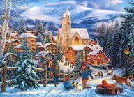 Puzzle 300 Winter City Forest Mountains - Castorl 8+