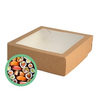 SUSHI BOX OBAL NA PERNÍKY S OKIENKOM 20x20 cm 25 ks.