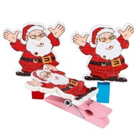 Vianočné darčekové klipy Santa, 3 kusy