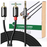 UZELENÝ KÁBEL AUDIO KÁBEL 3,5 MM MINI JACK - 2RCA 1,5M ČIERNA UZELENÝ KÁBEL AUDIO KÁBEL 3,5 MM MINI JACK - 2RCA 1,5M ČIERNA