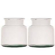 2 kusy sklenená váza Jar Jar S- H18 for Forest v str