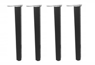 Čierne štvorcové stolové nohy 710 mm SET 4