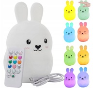 NOČNÁ LAMPA PRE DETI LED KRÁLIK DOTYKOVÉ RGB DIAĽKOVÉ