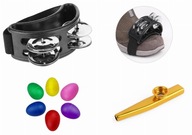 TAMBUURÍN NA NOHY + KOVOVÝ KAZOO + ŠEJKER NA VAJCIA TAMBUURÍN NA NOHY + KOVOVÝ KAZOO + ŠEJKER NA VAJCIA