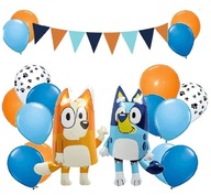 Balóniky set Bluey Dog Bingo banner vlajky Balóniky set Bluey Dog Bingo banner vlajky
