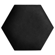 Čalúnený hladký nástenný panel VENA Voštinové čelo 40x36 čierna