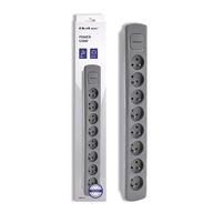 Qoltec Power strip / 8 zásuviek / 1,8m / Grey Qoltec Power strip / 8 zásuviek / 1,8m / Grey