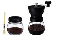 Ručný mlynček na kávu + sklenená dóza