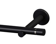 TYČ JEDNODUCHÝCH ZÁCLONOV 200 CM FI 19MM ČIERNA/BIELA
