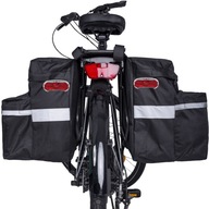 TAŠKA NA BICYKEL, DVOJKOMBARTEROVÁ, DVOJNÁSOBNÁ, NA NOSIČ, VODEODOLNÁ TAŠKA NA BICYKEL, DVOJKOMBARTEROVÁ, DVOJNÁSOBNÁ, NA NOSIČ, VODEODOLNÁ