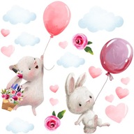 Nálepky na stenu BALLOONS KRABITS pre dievčatá Nálepky na stenu BALLOONS KRABITS pre dievčatá