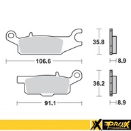 PROX BRZDOVÉ DESTIČKY. L.ZADNÁ YAMAHA YFM550 GRIZZLY 11-14, YFM700 GRIZZLY 07-18