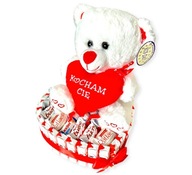 Valentínsky darček plyšový medvedík Heart Kinder Valentínsky darček plyšový medvedík Heart Kinder