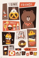Plagát Line Friends Delicious Sweet 61x91,5 cm Plagát Line Friends Delicious Sweet 61x91,5 cm