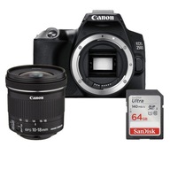 Fotoaparát Canon 250D + 10-18 STM + 64 GB SANDISK 140 MB/S