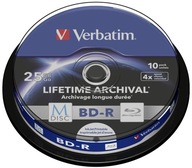 BLU-RAY 25GB BD-R M-DISC disky archivácia 10 ks