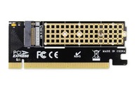 radič pre M.2 NVMe alebo SATA SSD na PCIe x16 radič pre M.2 NVMe alebo SATA SSD na PCIe x16