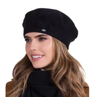 Kamea Ariel dámska vlnená baretka teplá čierna UNI