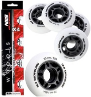 Sada 4 kolies 70MM 82A PU MATNÁ BIELA ODOLNÉ PEVNÉ Sada 4 kolies 70MM 82A PU MATNÁ BIELA ODOLNÉ PEVNÉ