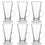 Poháre na latte s uškom, VYSOKÉ 14,8 cm, 260 ml x6
