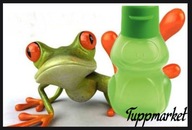 Tupperware Originálna textúra fľaše Aqua Frog