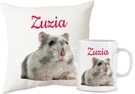 Vankúšik + hrnček HAMSTER + ľubovoľné meno Vankúšik + hrnček HAMSTER + ľubovoľné meno