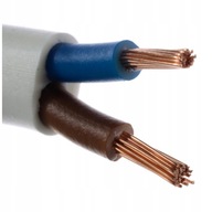 Plochý domáci elektrický kábel, OMY2x0,75, lanko, 15 m.