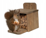 Drevené kŕmidlo pre veveričky - Hnedé