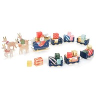 Adventný KALENDÁR Mikulášske sane, darčeky, soby, DIY Adventný KALENDÁR Mikulášske sane, darčeky, soby, DIY