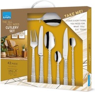 AMEFA 42 FELICITY TREND PRÍBORY LESKLÝ STRIEBORNÝ SET LATTE STEAK SET