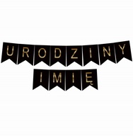 NÁVOD NA BANNER ČIERNE ZLATÉ NARODENINY S MENOM NARODENINOVÁ GARLANDA NÁVOD NA BANNER ČIERNE ZLATÉ NARODENINY S MENOM NARODENINOVÁ GARLANDA