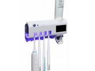 Závesný UV sterilizátor zubných kefiek, dávkovač zubnej pasty