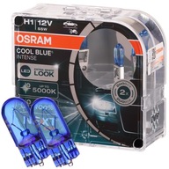 OSRAM Cool Blue Intense + biele žiarovky W5W H1