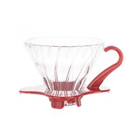 Hario Drip sklo červené V60 01 hranaté Hario Drip sklo červené V60 01 hranaté